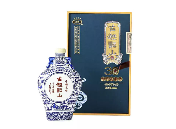常州黄酒回收古越龙山黄酒千福花雕三十年陈酿绍兴花雕酒500ml礼盒装