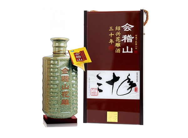 常州会稽山黄酒回收会稽山三十年绍兴花雕酒30年木盒装2.5L黄酒